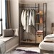 Perchero de Ropa Metal, Melamina de Madera HOMCOM Marron