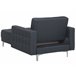 Beliani Chaise longue Poliéster ABERDEEN Grafito