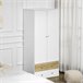 Armario de Ropa Melamina de Madera HOMCOM Blanco