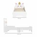 Cama para Niños MDF, Tablero Multicapa ZONEKIZ Blanco