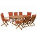 Beliani Conjunto de comedor MAUI Marron