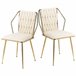 2 piezas, silla de comedor, silla de cocina, silla de salón Crema