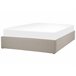 Beliani Cama con somier Poliéster DINAN 147x214 Beige