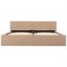 Cama canapé hidráulica cuero sintético 180x200 Marron