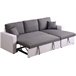 Sofá esquinero convertible "Alain" - 3 plazas Blanco/ Gris