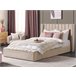 Beliani Cama con somier Terciopelo NOYERS 210x247 Beige