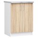 Armario de Cocina Independiente LIMA AKORD con 2 estantes 60 Blanco/ Madera