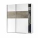 Armario 2 puertas efecto madera 180 Blanco/ Madera
