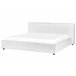 Beliani Cama con somier Bouclé LINARDS 230x242 Blanco