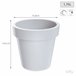 3x Maceta de plastico Lofly Blanco