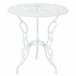 [casa.pro] Set bistro aluminio fundido mesa + 2 sillas Blanco