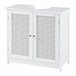 Mueble para debajo del lavabo Karlsøy con puertas MDF Blanco