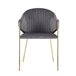 Silla Elegan Terciopelo Gris