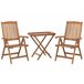 Beliani Conjunto bistro JAVA Marron