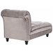 Beliani Chaise longue Poliéster LORMONT Gris Oscuro