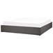 Beliani Cama con almacenaje sin cabecero Poliéster DINAN 187x214 Beliani Cama con almacenaje sin cabecero Poliéster DINAN 187x214 Gris Oscuro