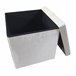 Puff Ottoman Almacenaje Cuadrado Terciopelo Plegable Puff Ottoman Almacenaje Cuadrado Terciopelo Plegable Beige