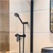 Conjunto Grifo Ducha Monomando con Sistema C2 de Ahorro Negro