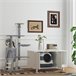 Árbol para Gatos Aglomerado de Madera, Sisal PawHut Gris