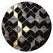 Alfombra GLOSS círculo moderno 400B 86 elegante glamour 120x120 Negro