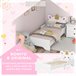 Cama para Niños MDF, Tablero Multicapa ZONEKIZ Blanco