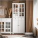 Aparador Alto con 4 Puertas 2 Cajones FSB76-W SoBuy Blanco