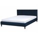 Beliani Cama con somier Terciopelo FITOU 190x214 Azul
