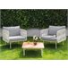 Beliani Conjunto longue SENISE Blanco/ Gris