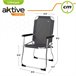 Silla plegable de aluminio fija Aktive Gris