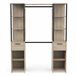 Vestidor Gary 2 Columnas Estilo Industrial Armario Abierto Negro/ Madera