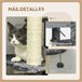 Árbol para Gatos Aglomerado de Madera, Poliéster, Sisal PawHut Gris