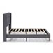 Estructura de Cama tapizada Esther 135x190 Gris Oscuro