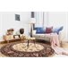 Alfombra de lana OMEGA circulo ARIES flores 200x200 Crema