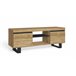Mueble de TV con patas NATURALE Roble/Negro 140x40x43cm Marron