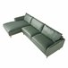 ANGEL CERDÁ Sofá chaise longue izquierda piel Verde