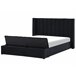 Beliani Cama con somier Terciopelo NOYERS 210x247 Negro
