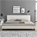 [Corium] Cama Albacete cuero sintético moderna - con colchón 169x210 Blanco