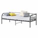 Cama Individual Falun Diván con reposacabezas Metal Cama Individual Falun Diván con reposacabezas Metal Negro