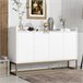 Aparador, 4 puertas, mueble comedor, comedor, sala, cocina 120 Blanco