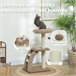 Árbol para Gatos Aglomerado de madera, Poliéster PawHut Árbol para Gatos Aglomerado de madera, Poliéster PawHut Marron