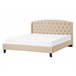 Beliani Cama con somier Poliéster BORDEAUX 147x217 Beige