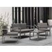 Beliani Banco Aluminio SALERNO 142x70 Gris