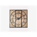 Reloj TRÍPTICO II madera y metal negro Madera