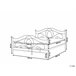 Beliani Cama con somier Metal LYRA 162x209 Blanco