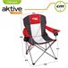 Silla plegable camping XL con posavasos Aktive Rojo