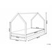 Beliani Cama con somier Madera de pino APPY Rosa Talco