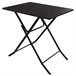 Mesa cuadrada plegable jardín Aktive Negro
