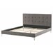 Beliani Cama con somier Terciopelo AMBERT 168x212 Gris