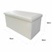 Puff Ottoman Almacenaje Rectangular Polipiel Plegable Beige