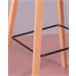 Taburete nórdico con patas de madera de haya  - Daxer Gris Claro